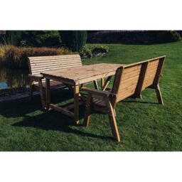 Churnet Valley Garden Furniture Ltd Valley 2X3B Table Set - Min. Assembly Required - Set of Cushions Inc in Brown - thumbnail 1