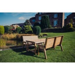 Churnet Valley Garden Furniture Ltd Valley 2X3B Table Set - Min. Assembly Required - Set of Cushions Inc in Brown - thumbnail 2