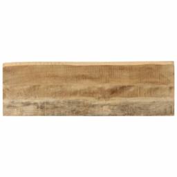 Berkfield Home Console Table with Live Edge 105x33x76 cm Solid Wood Mango in Brown - Size: 105 x 33 x 76 cm - thumbnail 5