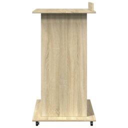 Berkfield Home Lectern with Wheels & Drawer Sonoma Oak 55x55x107 cm Engineered Wood in Brown - Size: 55 x 55 x 107 cm - thumbnail 5