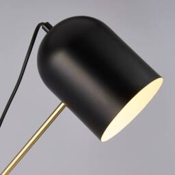 Lighting Collection BLACK, GOLD & MARBLE TASK FLOOR LAMP in Black - thumbnail 4