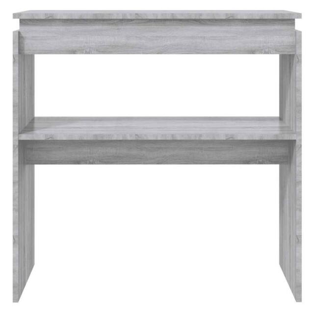 Berkfield Home Decorative Console Table Grey Sonoma 80x30x80 cm Engineered Wood - Size: 80 x 30 x 80 cm - image 1