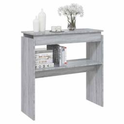 Berkfield Home Decorative Console Table Grey Sonoma 80x30x80 cm Engineered Wood - Size: 80 x 30 x 80 cm - thumbnail 5