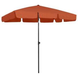 Berkfield Home Beach Umbrella Terracotta 200x125 cm - thumbnail 2
