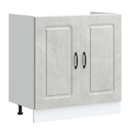 Berkfield Home Sink Base Cabinet Kalmar Concrete Grey 80x46x81.5 cm Engineered Wood - thumbnail 2
