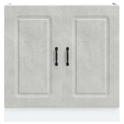 Berkfield Home Sink Base Cabinet Kalmar Concrete Grey 80x46x81.5 cm Engineered Wood - thumbnail 4