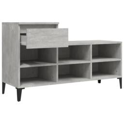 Berkfield Home Shoe Cabinet Concrete Grey 102x36x60 cm Engineered Wood - Size: 102 x 36 x 60 cm - thumbnail 7