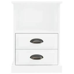 Berkfield Home Bedside Cabinets 2 pcs High Gloss White 43x36x60 cm - Size: 43 x 36 x 60 cm - thumbnail 7