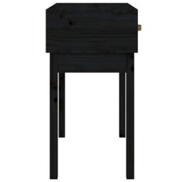 Berkfield Home Console Table Black 76.5x40x75 cm Solid Wood Pine - thumbnail 5