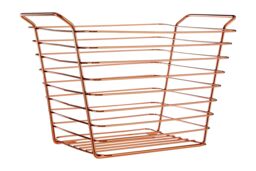 Orsina Shine Large Gold Finish Wire Basket - thumbnail 1