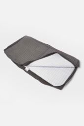 Homescapes Quilted Polyester 2 Seater Orthopaedic Booster Cushion Cover in Grey - thumbnail 3