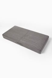 Homescapes Quilted Polyester 2 Seater Orthopaedic Booster Cushion Cover in Grey - thumbnail 5