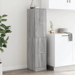 Berkfield Home Apothecary Cabinet Grey Sonoma 30x41x144.5 cm Engineered Wood - thumbnail 4