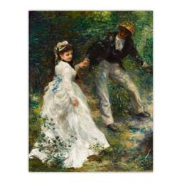 Artery8 Pierre Auguste Renoir Framed Wall Art Print The Promenade Couple in Green - Size: A4 - thumbnail 3