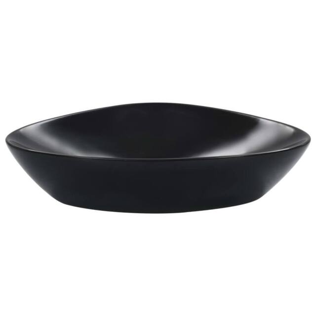 Berkfield Home Wash Basin 58.5x39x14 cm Ceramic Black - image 1