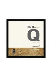 nielsen Quadrum 30 x 30cm Wooden Picture Frame With Protective Glass Front in Black - Size: 30 x 30 cm - thumbnail 1