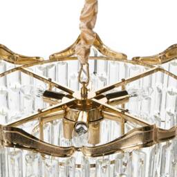 Wyld and Coco Glamour Gold Chandelier Gold Plated Iron Velvet Cable Tiered - thumbnail 6