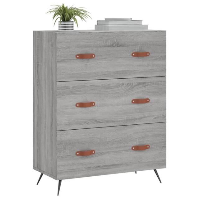 Berkfield Home Classic Chest of Drawers Grey Sonoma 69.5x34x90 cm Engineered Wood - image 1