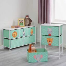 Liberty House Toys Jungle 3 Drawer Storage Chest in Pale Green - thumbnail 3