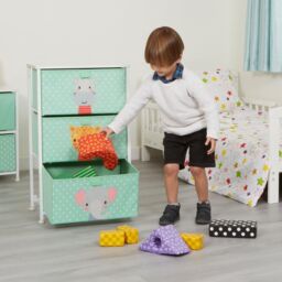 Liberty House Toys Jungle 3 Drawer Storage Chest in Pale Green - thumbnail 2