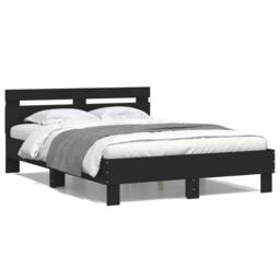 Berkfield Home Bed Frame without Mattress Black 120x200 cm - Size: Small Double - thumbnail 1