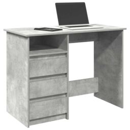 Berkfield Home Desk Concrete Grey 102x50x75 cm Engineered Wood - Size: 102 x 50 x 75 cm - thumbnail 1