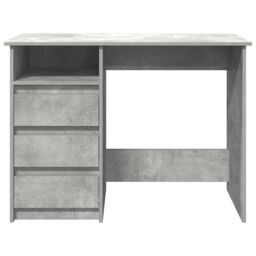 Berkfield Home Desk Concrete Grey 102x50x75 cm Engineered Wood - Size: 102 x 50 x 75 cm - thumbnail 5