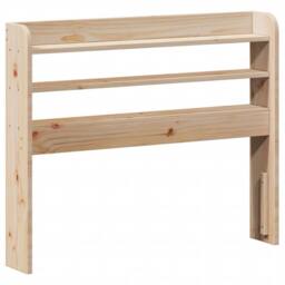 Berkfield Home Bed Frame with Headboard 90x190 cm Single Solid Wood Pine in Light Tan - thumbnail 6