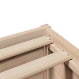 Berkfield Home Bed Frame with Headboard 90x190 cm Single Solid Wood Pine in Light Tan - thumbnail 9