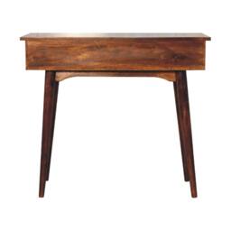 STILVORA Solid Mango Wood Console Table with Nordic Legs in Brown - thumbnail 6