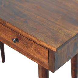 STILVORA Solid Mango Wood Console Table with Nordic Legs in Brown - thumbnail 7