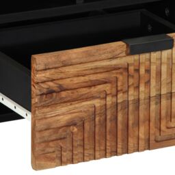 Berkfield Home TV Cabinet 100x33, 5x46 cm Solid Wood Acacia in Brown - thumbnail 7
