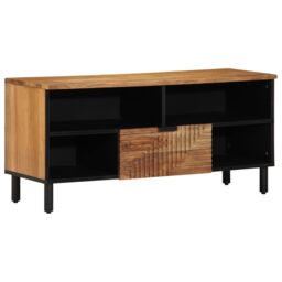 Berkfield Home TV Cabinet 100x33, 5x46 cm Solid Wood Acacia in Brown - thumbnail 1
