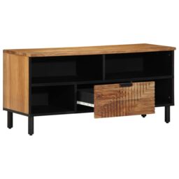 Berkfield Home TV Cabinet 100x33, 5x46 cm Solid Wood Acacia in Brown - thumbnail 2