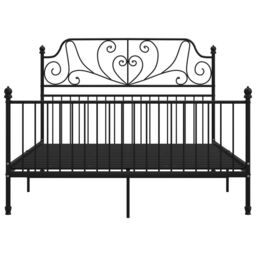 Berkfield Home Bed Frame Black Metal 160x200 cm - thumbnail 3