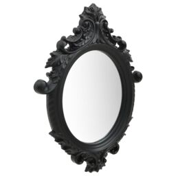 Berkfield Home Wall Mirror Castle Style 56x76 cm Black - thumbnail 2