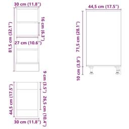 Berkfield Home Bottom Cabinet Grey Sonoma 30x44, 5x81, 5 cm Engineered Wood - thumbnail 9