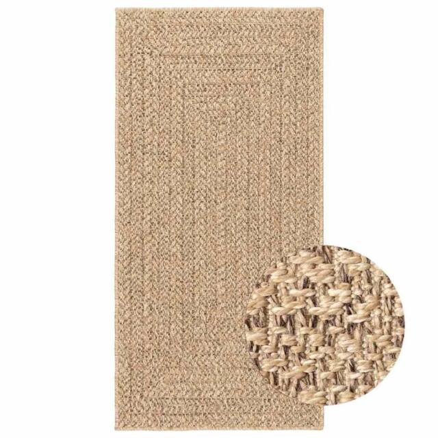 Berkfield Home Rug ZIZUR 60x110 cm Jute Look Indoor & Outdoor in Brown - Size: Medium - image 1