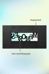 "Arpan Multi Aperture Photo Frame 10 Pictures Polystyrene Sheet Holds 6 X 6"" X4"" Photos, 4 X 5"" X7"" Photos (White) in Black" - thumbnail 3