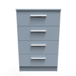 Ready Assembled 2 U Trent 4 Drawer Midi Chest (Ready Assembled) in Light Blue - thumbnail 1