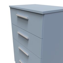 Ready Assembled 2 U Trent 4 Drawer Midi Chest (Ready Assembled) in Light Blue - thumbnail 4