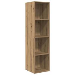Berkfield Home TV Cabinet Artisan oak 37 x 37 x 142.5 cm Engineered wood in Brown - thumbnail 3