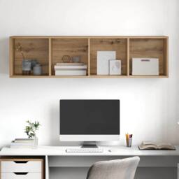 Berkfield Home TV Cabinet Artisan oak 37 x 37 x 142.5 cm Engineered wood in Brown - thumbnail 5