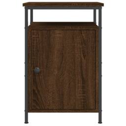 Berkfield Home Durable Bedside Cabinet Brown Oak 40x42x60 cm Engineered Wood - Size: 40 x 42 x 60 cm - thumbnail 6