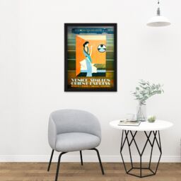 "Artery8 Wall Art Print Orient Express Train London Paris Venice Large Framed Wall Décor Art in Brown - Size: W18"" x H24""" - thumbnail 2