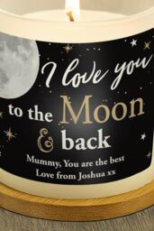 Personalised Memento Company Women's Personalised Moon & Back Scented Jar Candle in Off-White - thumbnail 3