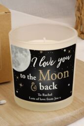 Personalised Memento Company Women's Personalised Moon & Back Scented Jar Candle in Off-White - thumbnail 4