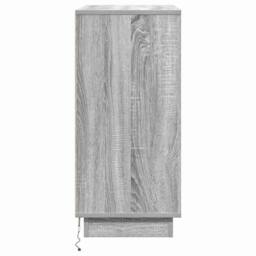 Berkfield Home Bedside Cabinet with LED Grey Sonoma 71x34, 5x75 cm Engineered Wood - thumbnail 8