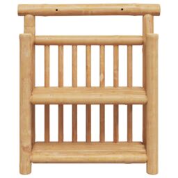Berkfield Home Bamboo natural Bamboo Medium Wall mounting Wall Shelf in Beige - thumbnail 5
