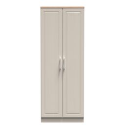 Ready Assembled 2 U Norfolk 2 Door Wardrobe (Ready Assembled) in Taupe - thumbnail 1